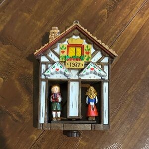 Vintage 1977 Hallmark Dutch Boy Girl Christmas Ornament - Twirl About - Spins
